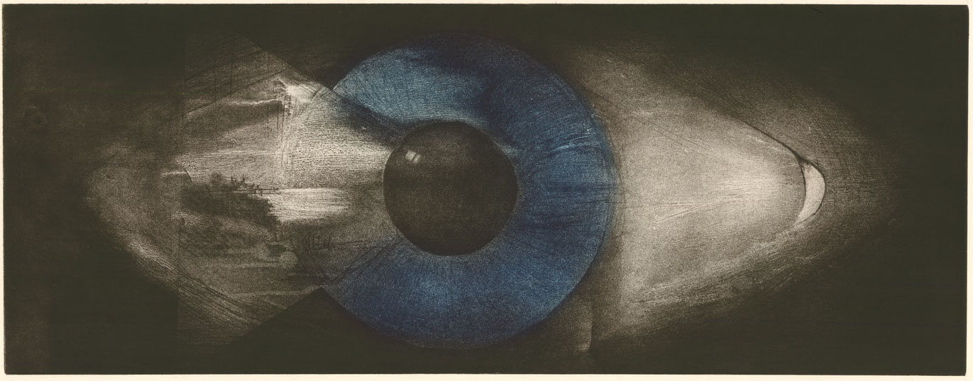 Ojo (1990) Aguafuerte con resinas Pl. 370x965 mm- Pp. 530 x 1120 mm.